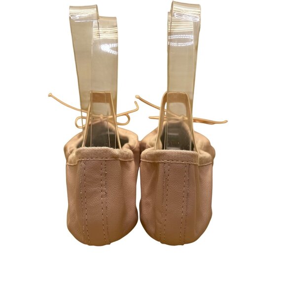 Bloch Women’s Pink Leather With Bow Elastic Straps Dansoft Ballet Flats Size 5D - Picture 7 of 8